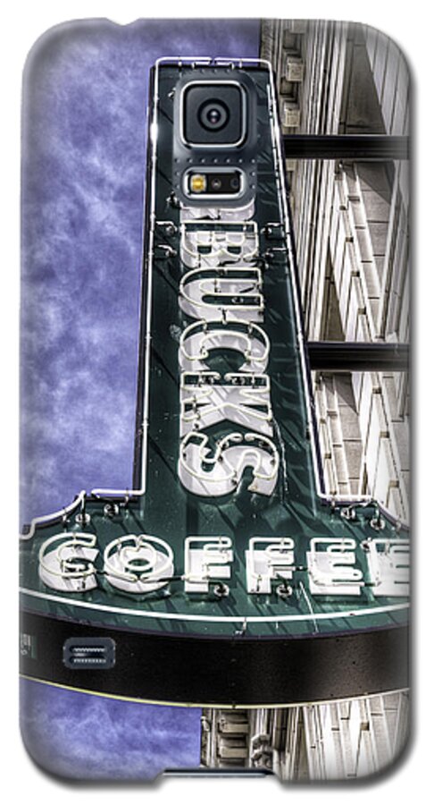 Starbucks Galaxy S5 Case featuring the photograph Starbucks - Ballard by Spencer McDonald