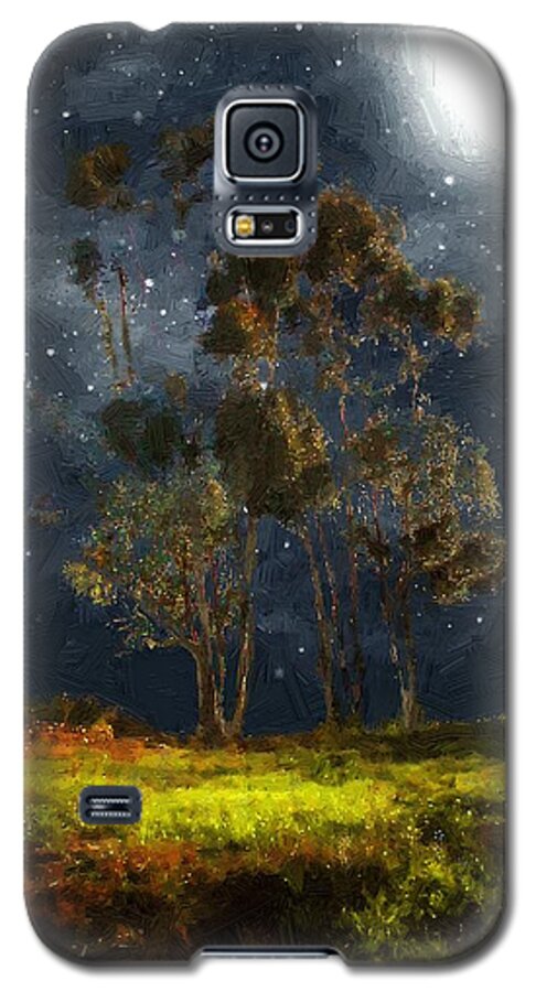 Autumn Galaxy S5 Case featuring the painting Starfield by RC DeWinter