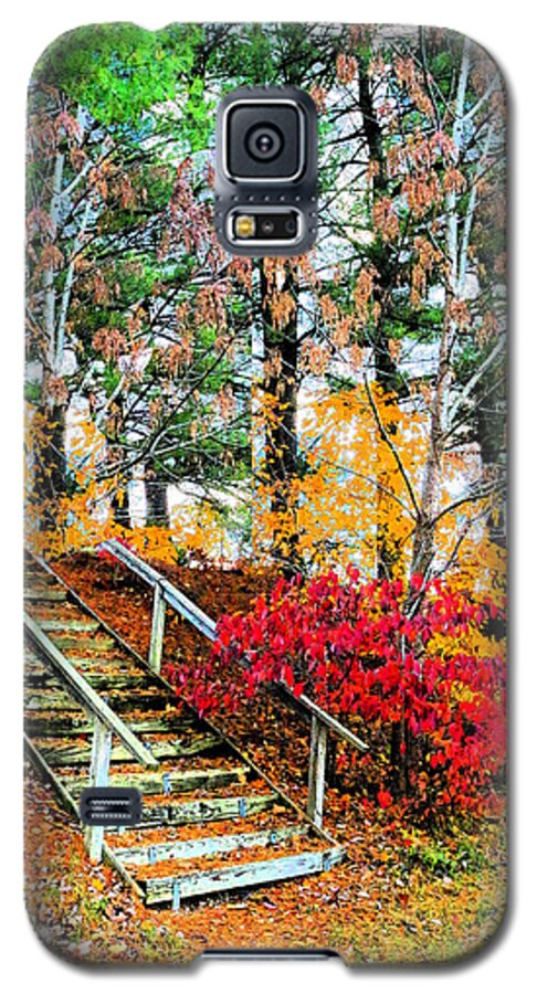 Autumn Galaxy S5 Case featuring the photograph Step Into Autumn by Lorna Rose Marie Mills DBA Lorna Rogers Photography