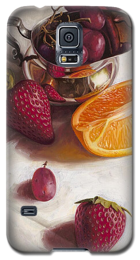 Still Life Galaxy S5 Case featuring the painting Still LIfe Reflections by Ron Crabb