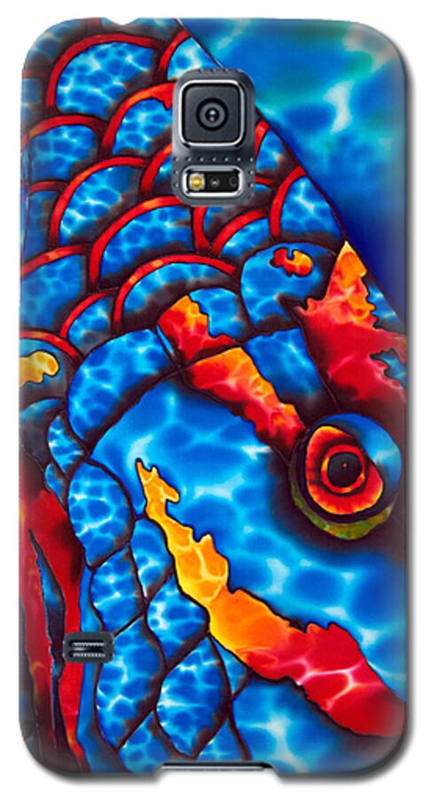 Parrot Fish Galaxy S5 Case featuring the painting Stoplight Parrotfish by Daniel Jean-Baptiste