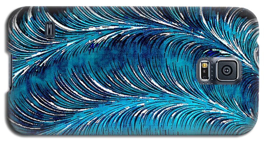 Sea Galaxy S5 Case featuring the painting Storms at sea by Vix Edwards