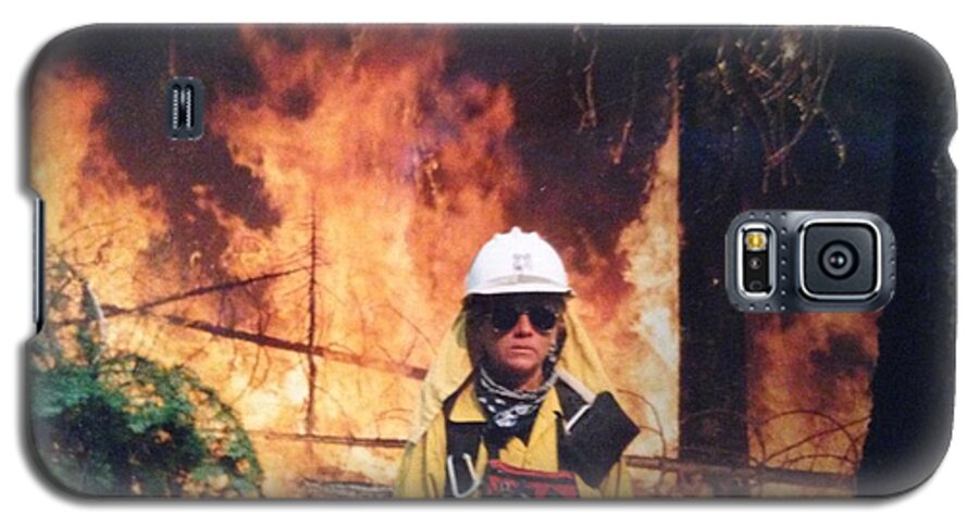 Fire Galaxy S5 Case featuring the photograph Strike Team Leader by Erika Jean Chamberlin