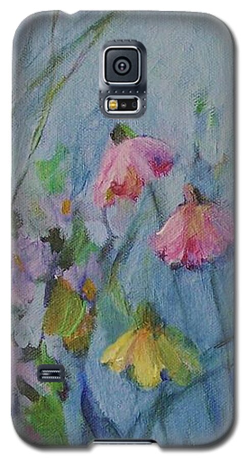 Wildflower Art Galaxy S5 Case featuring the painting Summer Flower Garden by Mary Wolf