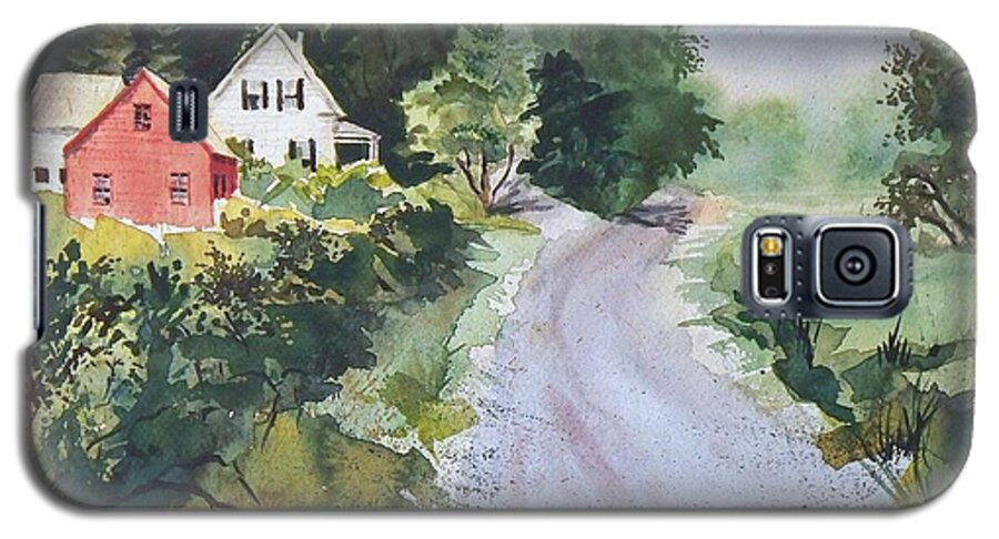 Old House Galaxy S5 Case featuring the painting Summer Road by Joy Nichols