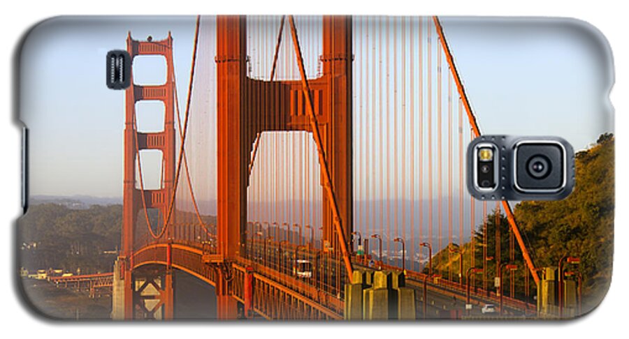 Golden Gate Bridge Galaxy S5 Case featuring the photograph Sunday Morning Traffic by Bryant Coffey