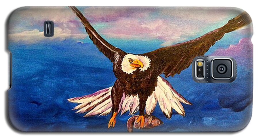 Eagle Paintings Galaxy S5 Case featuring the painting Sunday's Catch by Cheryl Nancy Ann Gordon