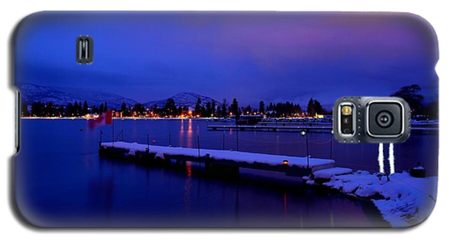 Blue Hour Galaxy S5 Case featuring the photograph Sundown - The Blue Hour at Skaha Lake by Guy Hoffman