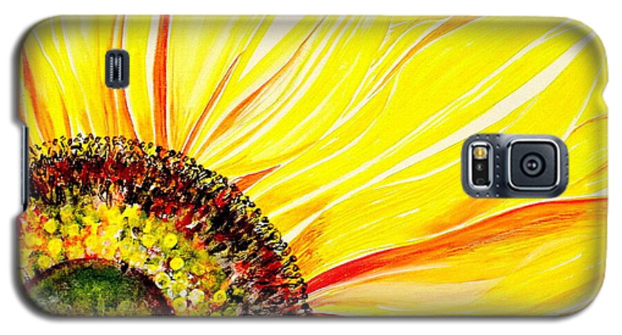 Julie Hoyle Galaxy S5 Case featuring the painting Sunflower Day by Julie Hoyle