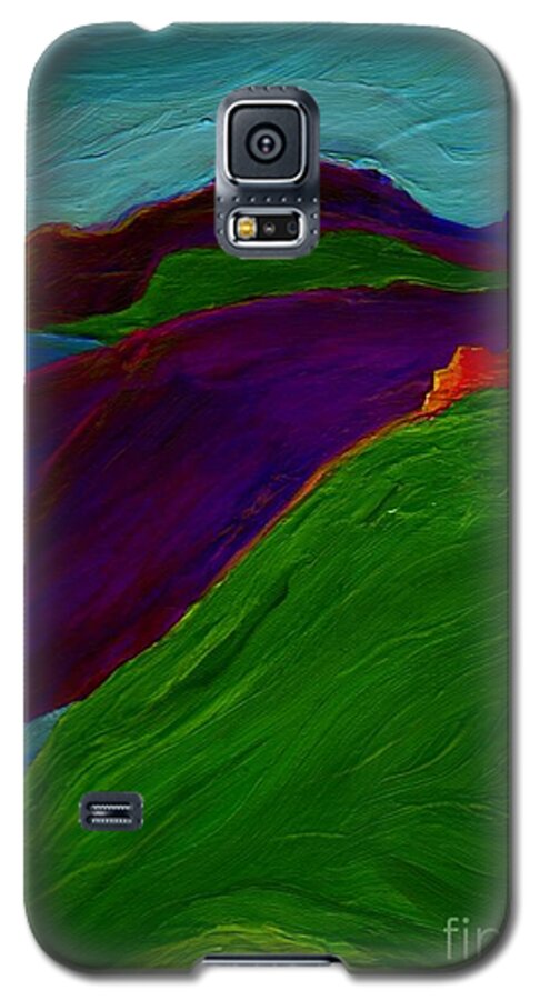Castle Galaxy S5 Case featuring the painting Sunrise Castle by jrr by First Star Art