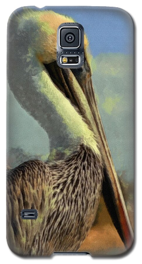 Sunrise Pelican Galaxy S5 Case featuring the digital art Sunrise Pelican by Ernest Echols