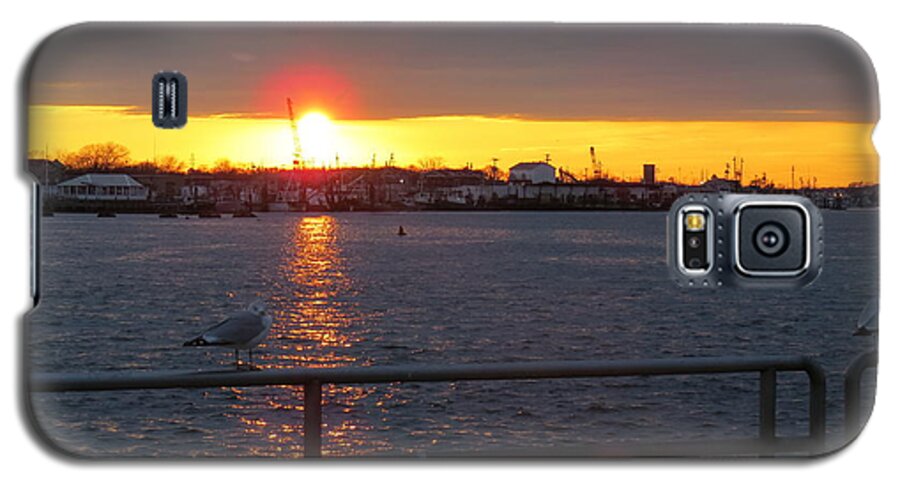 Sunsets Galaxy S5 Case featuring the photograph Sunset at the Manasquan Inlet by Melinda Saminski