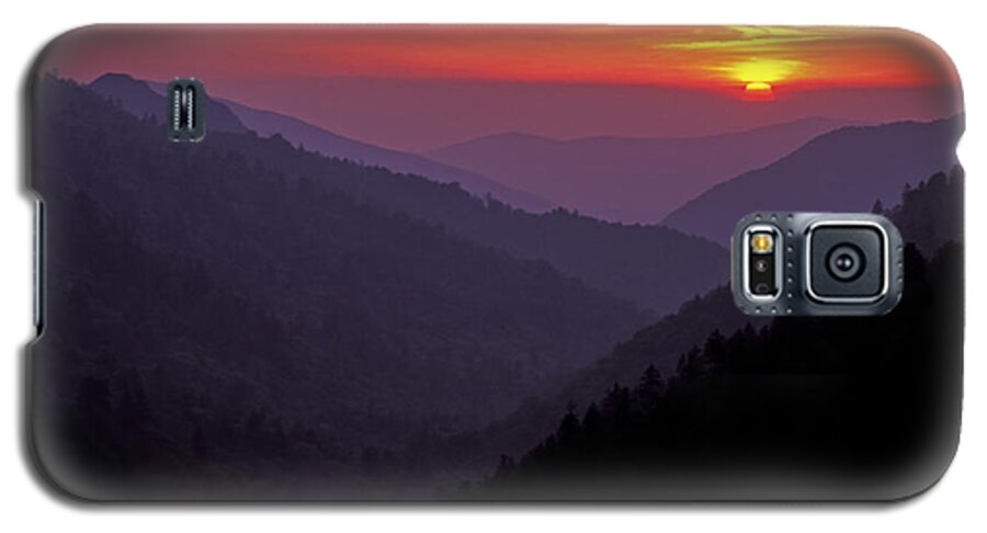 Sunset Galaxy S5 Case featuring the photograph Sunset Morton Overlook by Jim Dollar