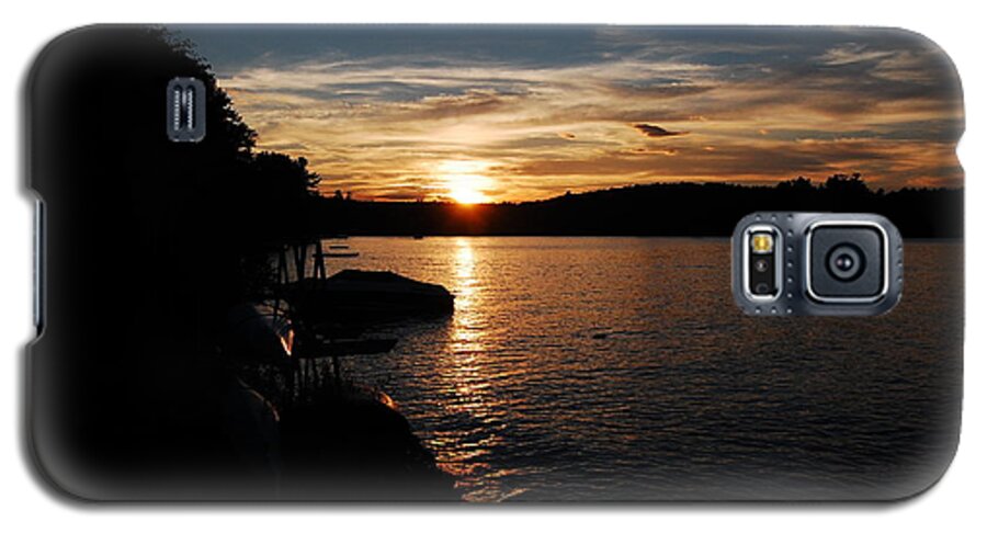 Halfmoon Lake Galaxy S5 Case featuring the photograph Sunset on Halfmoon by Mim White