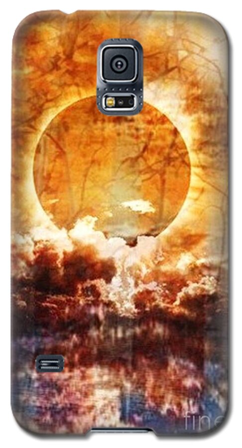 Swamp Moon Painting Galaxy S5 Case featuring the mixed media Swamp Moon by PainterArtist FIN