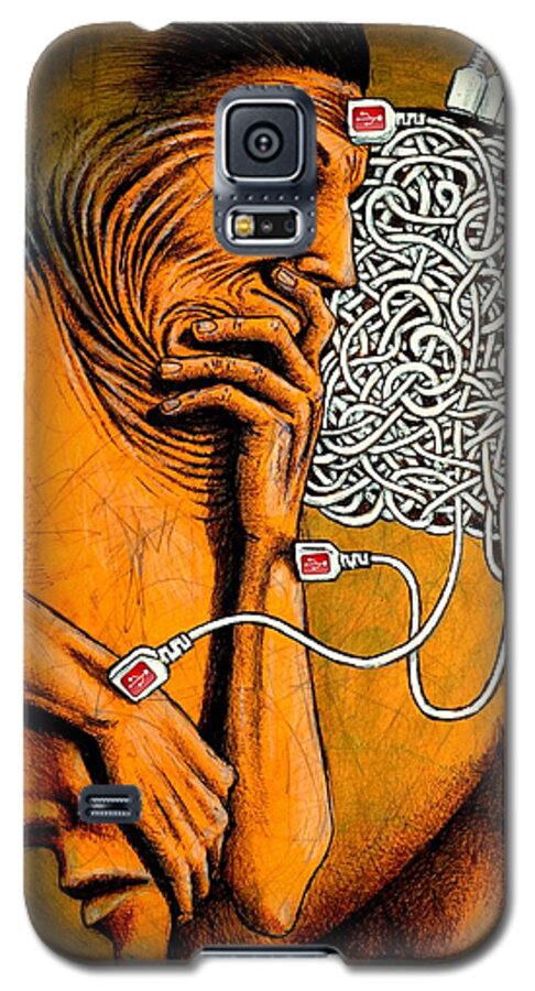 Something Abstract Galaxy S5 Case featuring the digital art Symbols Extremely Efficient To Transmit Information by Paulo Zerbato