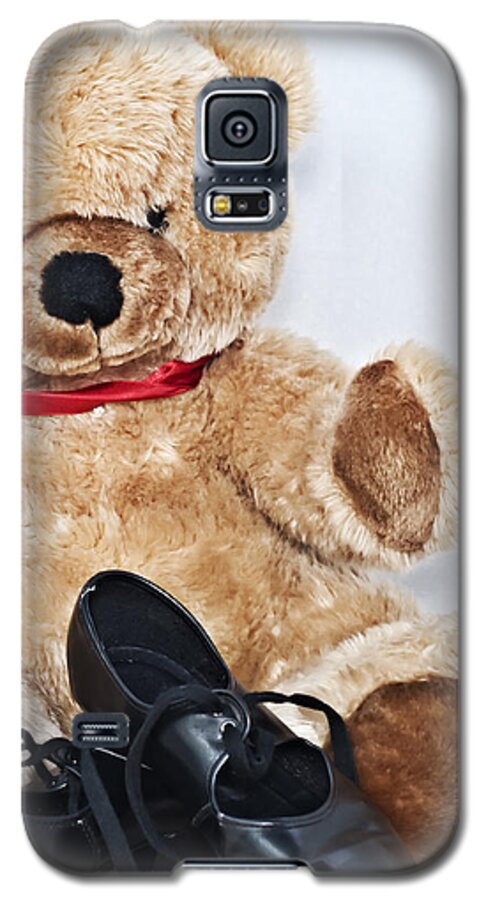Black Galaxy S5 Case featuring the photograph Tap dance shoes and Teddy Bear dance academy mascot by Pedro Cardona Llambias