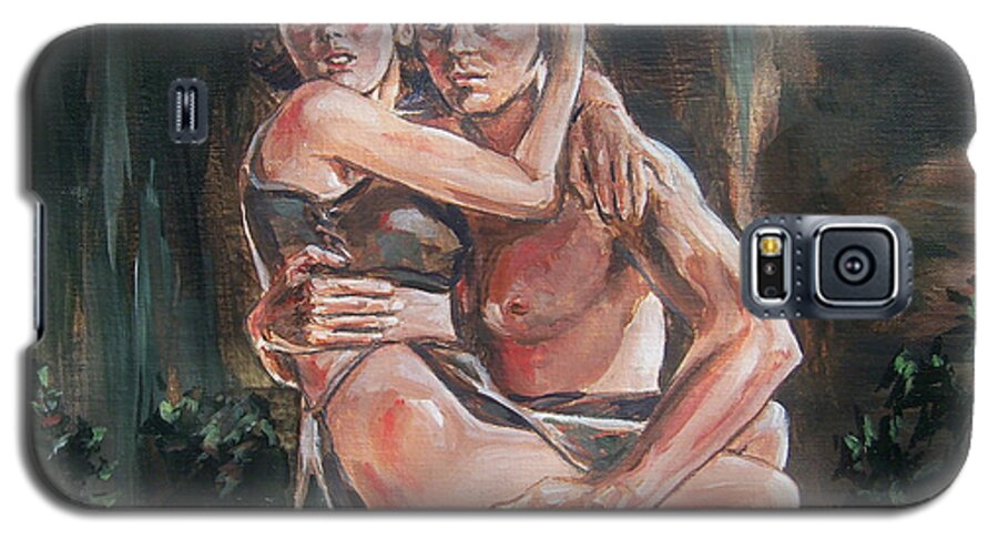 Tarzan Galaxy S5 Case featuring the painting Tarzan and His Mate by Bryan Bustard