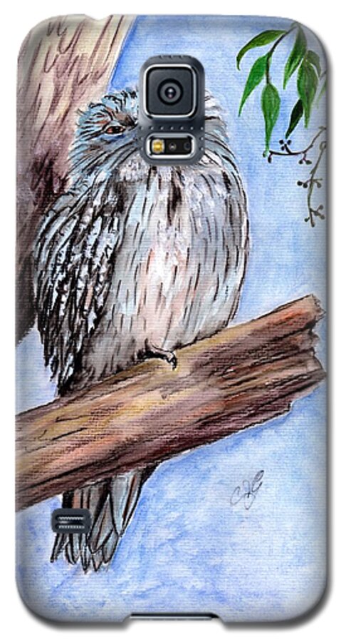 Australia Galaxy S5 Case featuring the painting Tawny frogmouth by Anne Gardner