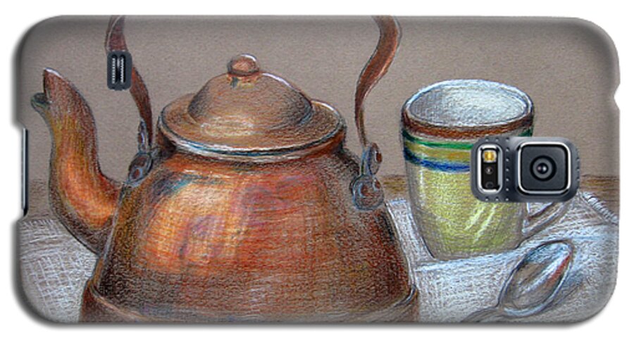 Tea Pot Galaxy S5 Case featuring the drawing Tea Pot by Patricia Januszkiewicz