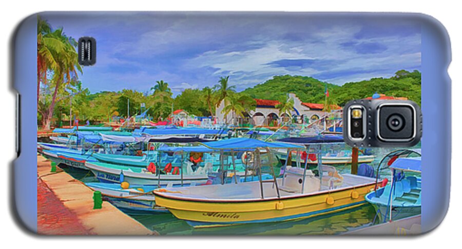 Hautulco Galaxy S5 Case featuring the digital art The Boats of Hautulco by Deborah Boyd