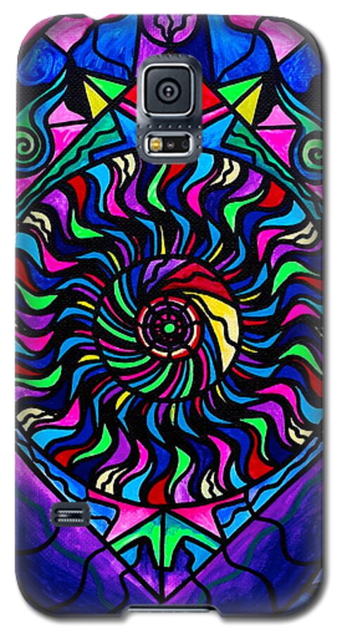 Vibration Galaxy S5 Case featuring the painting The Catalyst by Teal Eye Print Store