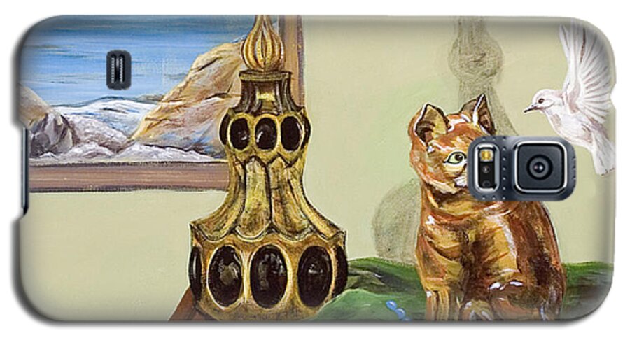 Susan Culver Still Life Paintings Galaxy S5 Case featuring the painting The cat's meow by Susan Culver