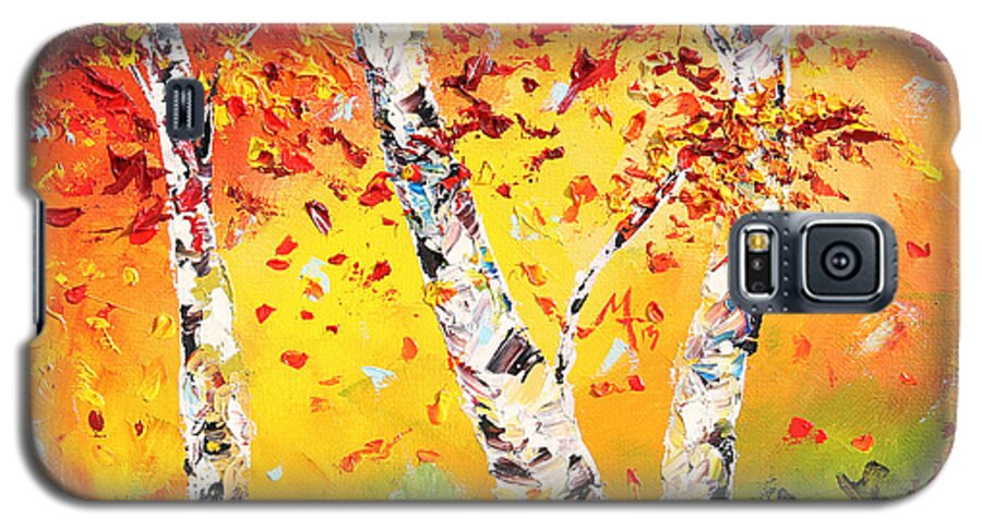 Autumn Galaxy S5 Case featuring the painting The Change by Meaghan Troup