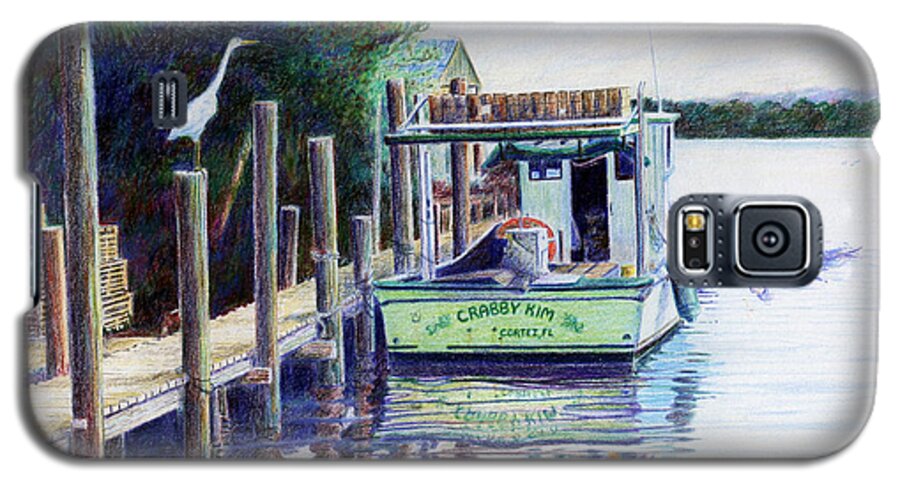 Boats Galaxy S5 Case featuring the painting The Crabby Kim by Roger Rockefeller