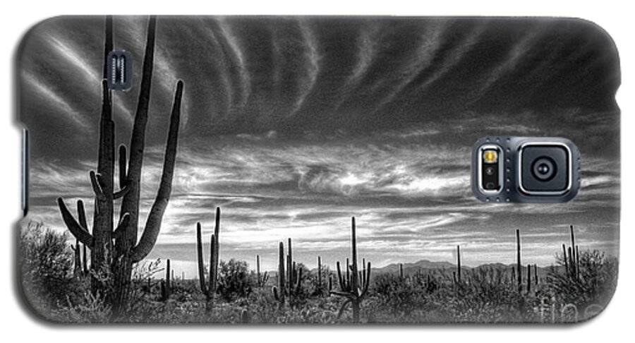 Arizona Galaxy S5 Case featuring the photograph The Desert in Black and White by Saija Lehtonen