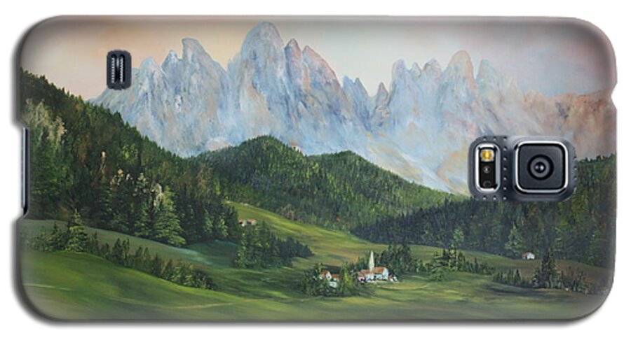 Dolomite Galaxy S5 Case featuring the painting The Dolomites Italy by Jean Walker