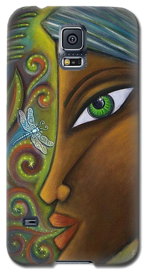 Artist Sharron Cuthbertson Galaxy S5 Case featuring the painting The Exchange by Sharron Cuthbertson