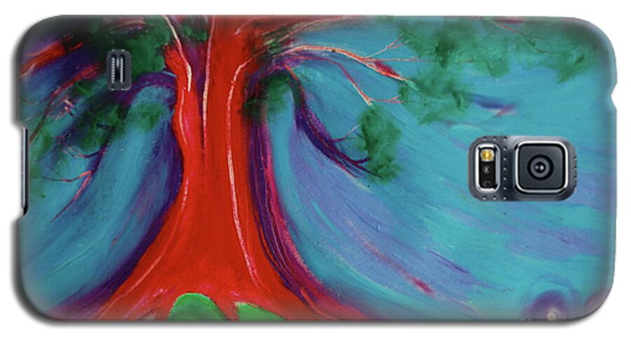 Tree Galaxy S5 Case featuring the painting The First Tree by jrr by First Star Art