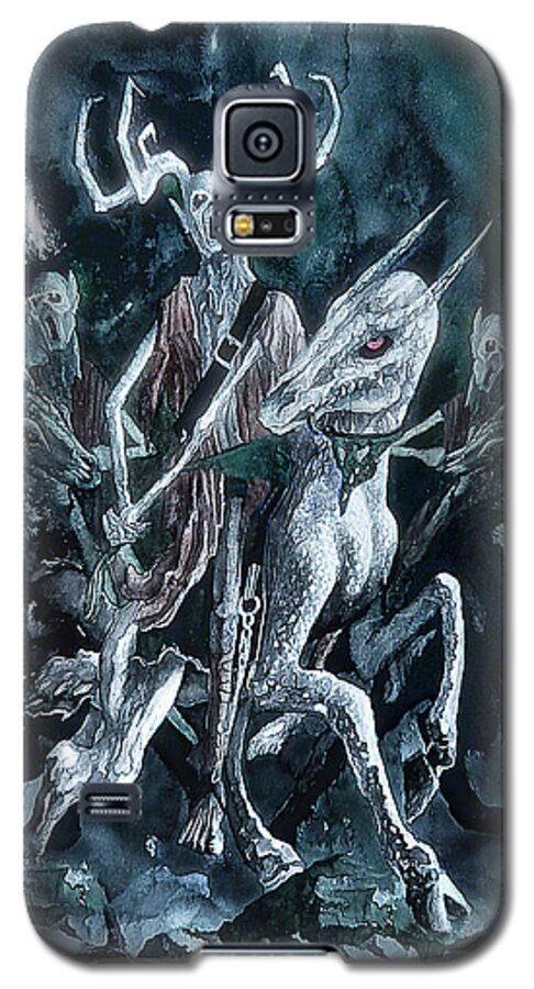 The Horned King Galaxy S5 Case featuring the painting The Horned King by Curtiss Shaffer
