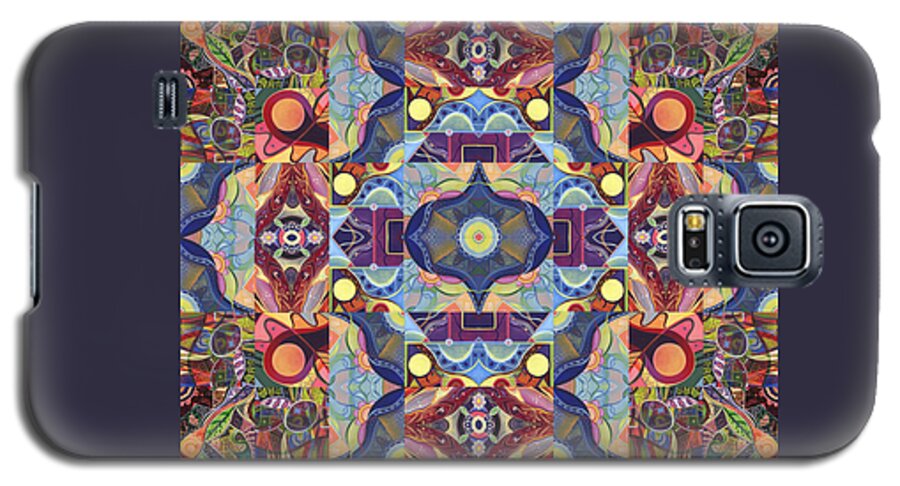 Abstract Galaxy S5 Case featuring the mixed media The Joy of Design Mandala Series Puzzle 1 Arrangement 1 by Helena Tiainen