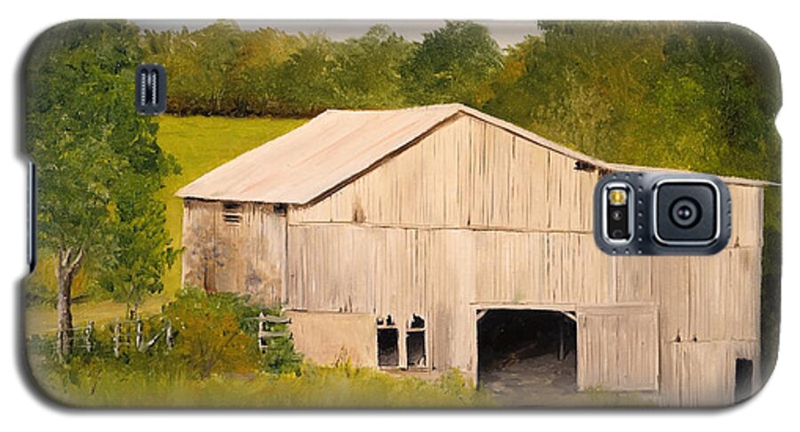 Landscapes Galaxy S5 Case featuring the painting The Old Barn by Alan Lakin