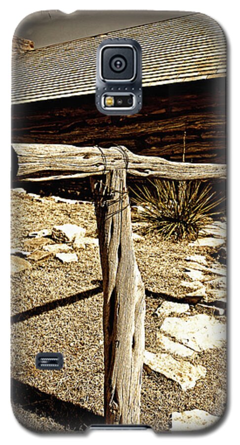 West Galaxy S5 Case featuring the photograph The Old Hitching Post by Lincoln Rogers