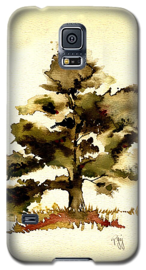 Tree Galaxy S5 Case featuring the painting The Old Oak Tree by Paul Gaj