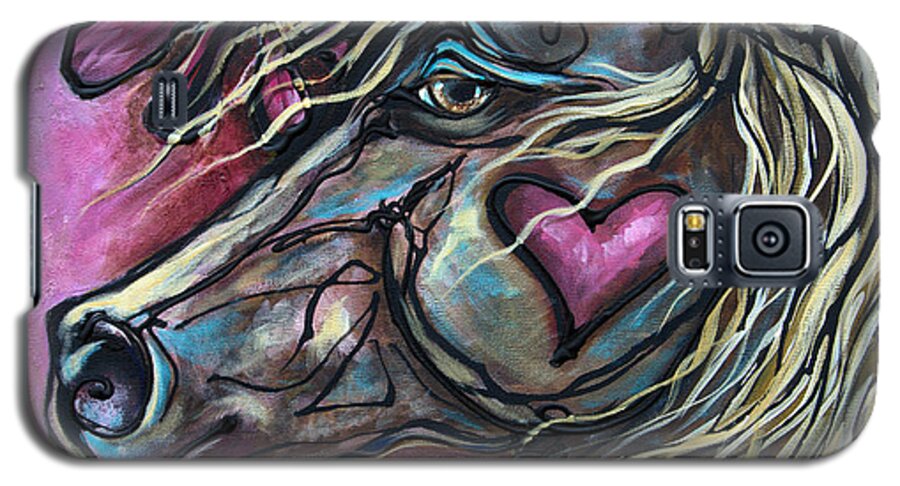 Horse Galaxy S5 Case featuring the painting The Player by Jonelle T McCoy