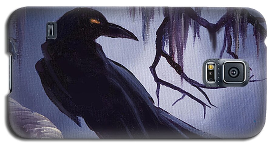 James C. Hill Galaxy S5 Case featuring the painting The Raven by James Hill