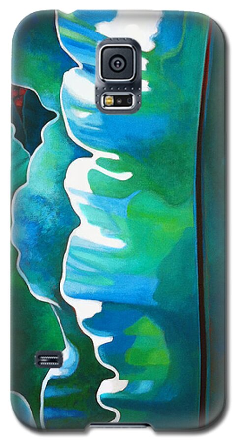 Birds Nest Fern Galaxy S5 Case featuring the painting The Rebel by Angela Treat Lyon