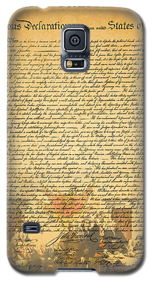 Wingsdomain Galaxy S5 Case featuring the photograph The Signing of The United States Declaration of Independence by Wingsdomain Art and Photography