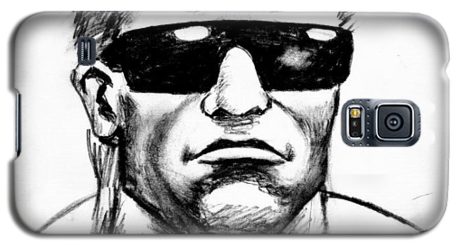 Wallpaper Buy Art Print Phone Case T-shirt Beautiful Duvet Case Pillow Tote Bags Shower Curtain Greeting Cards Mobile Phone Apple Android 1984 The Terminator Hollywood Movies Portrait Black White Canvas Framed Art Acrylic Greeting Print Salman Ravish Khan The Last Stand Galaxy S5 Case featuring the painting Arnold Schwarzenegger by Salman Ravish