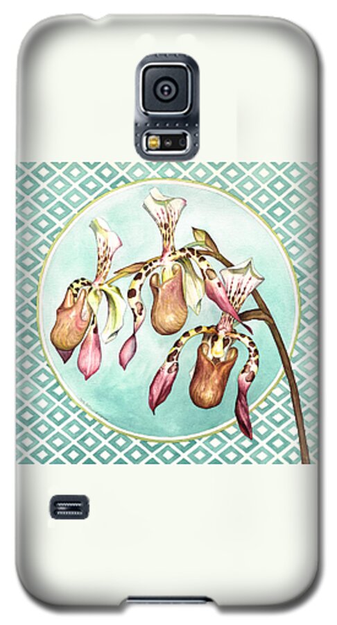 Flower Galaxy S5 Case featuring the painting The Three Graces by Lynda Hoffman-Snodgrass