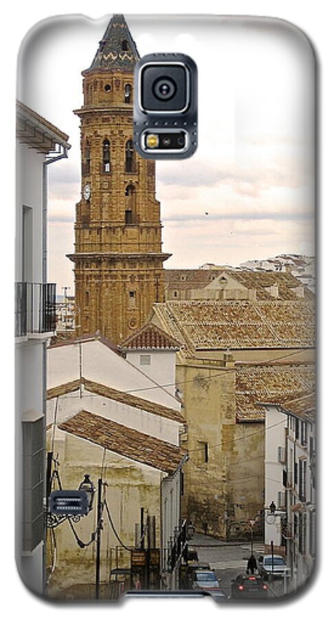 Spain Pueblos Blancos Andalucia Galaxy S5 Case featuring the photograph The Town Tower by Suzanne Oesterling