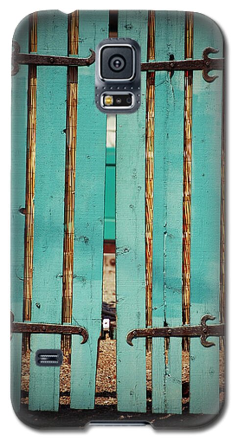 Turquoise Galaxy S5 Case featuring the photograph The Turquoise Gate by Holly Blunkall