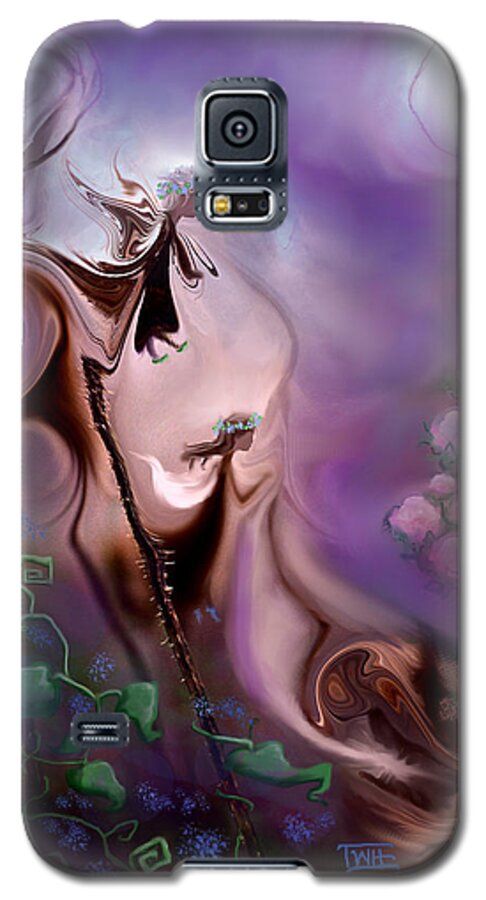 Fairies Galaxy S5 Case featuring the photograph Thistle Fairies by Moonlight by Terry Webb Harshman