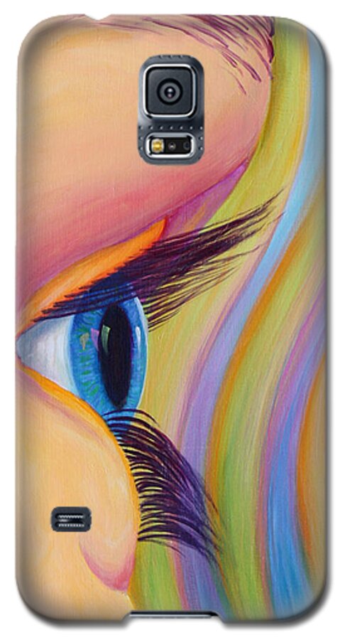 Eye Galaxy S5 Case featuring the painting Through the Eyes of a Child by Sandi Whetzel
