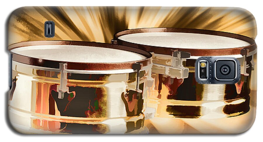 Timbale Galaxy S5 Case featuring the painting Timbale drums for Latin Music Painting in Color 3326.02 by M K Miller