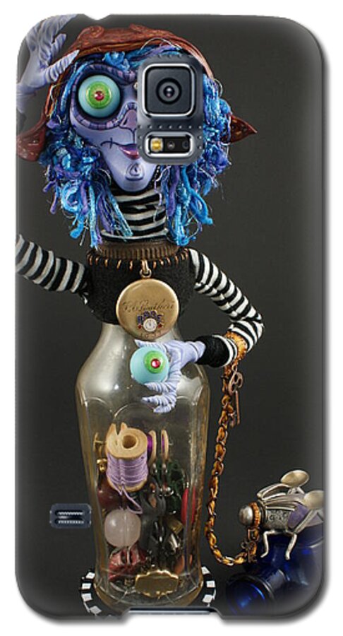 Time Collector Galaxy S5 Case featuring the sculpture Time Collector by Judy Henninger